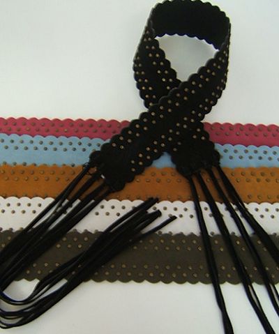 Suede Look Sash Belt with tassels on sportingdirectory.com.au